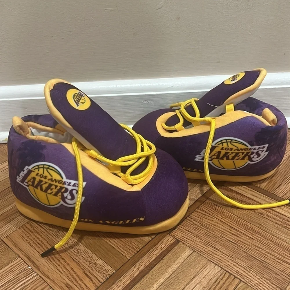 Los Angeles LA Lakers Slippers Plush Sneaker Slipper